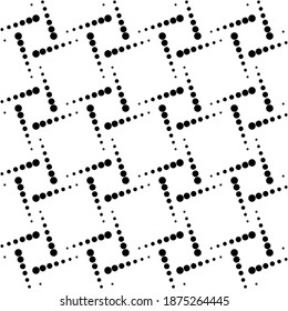 Vector geometric seamless pattern. Modern geometric background with dotted squares.