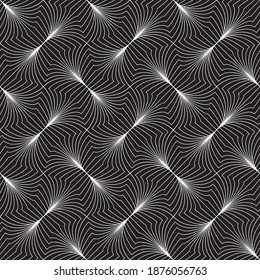 Vector geometric seamless pattern. Modern geometric background. Mesh with circles of thin threads.