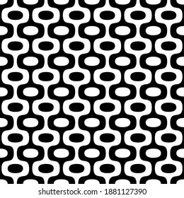 Vector geometric seamless pattern. Modern geometric background with curly tiles.