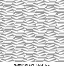 Vector geometric seamless pattern. Modern geometric background with hexagonal tiles.
