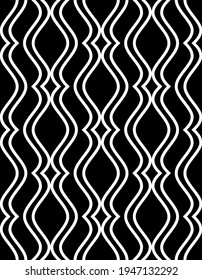 Vector geometric seamless pattern. Modern geometric background. A grid of wavy lines.