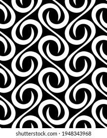 Vector geometric seamless pattern. Modern geometric background. Curl mesh.