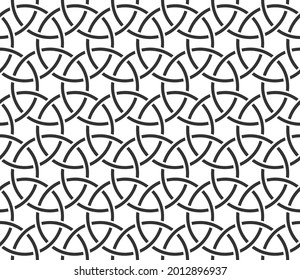 Vector geometric seamless pattern. Modern geometric background with overlapping circles.