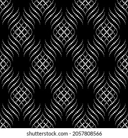 Vector geometric seamless pattern. Modern geometric background. Lattice of dots.