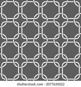 Vector geometric seamless pattern. Modern geometric with intersecting circles and squares .