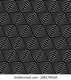 Vector geometric seamless pattern. Modern geometric background with dotted rhombuses.