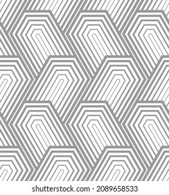 Vector geometric seamless pattern. Modern geometric background with hexagonal tiles.
