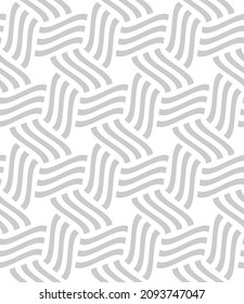 Vector geometric seamless pattern. Modern geometric background with intertwining stripes.