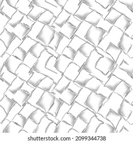 Vector geometric seamless pattern. Modern geometric background with leaves.