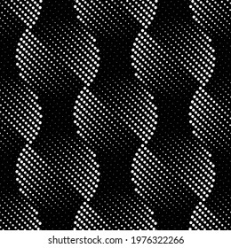 Vector geometric seamless pattern. Monochrome geometric repeating pattern with dotted circles.