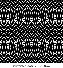 
Vector geometric seamless pattern. Ornamental background with abstract shapes. Black and white texture. Abstract ornament background. Dark repeat design for decor, fabric, cloth.Abstraction art.