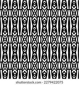Vector geometric seamless pattern. Ornamental background with abstract shapes. Black and white texture. Abstract ornament background. Dark repeat design for decor, fabric, cloth.Abstraction art.