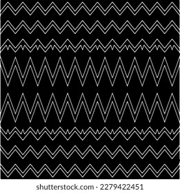 Vector geometric seamless pattern. Ornamental background with abstract shapes. Black and white texture. Abstract ornament background. Dark repeat design for decor, fabric, cloth.Abstraction art.