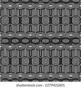 Patrón de marea geométrica vectorial. Fondo ornamental con formas abstractas. Textura en blanco y negro. Resumen de fondo de ornamento. Diseño oscuro y repetitivo para la decoración, la tela, la tela.