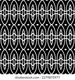 
Vector geometric seamless pattern. Ornamental background with abstract shapes. Black and white texture. Abstract ornament background. Dark repeat design for decor, fabric, cloth.Abstraction art.
