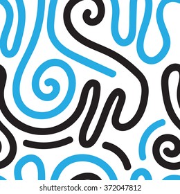 Vector geometric seamless pattern. Repeating abstract circles gradation in black and white. Modern halftone circle design, pointillism