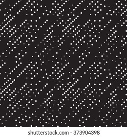 Vector geometric seamless pattern. Repeating abstract stripes gradation in black and white. Modern halftone parallel, diagonal, symmetry, simplicity, pointillism
