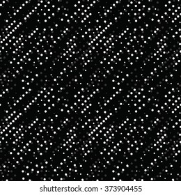 Vector geometric seamless pattern. Repeating abstract stripes gradation in black and white. Modern halftone parallel, diagonal, symmetry, simplicity, pointillism