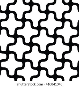 Vector geometric seamless pattern. Repeating abstract lines in black and white. Classical triangle flat texture, design 80s style