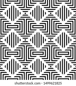 Vector geometric seamless pattern with rhombuses. Modern stylish striped texture. 