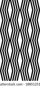 Vector geometric seamless pattern with rhombuses. Monochrome stylish texture.