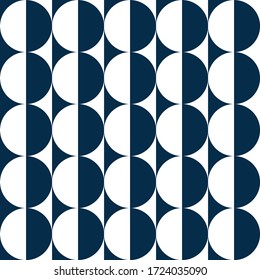 Vector Geometric seamless pattern, semi circle pattern, circle pattern or half circle pattern