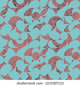 Vector geometric seamless pattern with semicircles. Simple minimalist geometric silhouette abstract art poster.Great for wallpapers, backgrounds, web and banners.