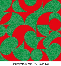 Vector geometric seamless pattern with semicircles. Simple minimalist geometric silhouette abstract art poster.Great for wallpapers, backgrounds, web and banners.