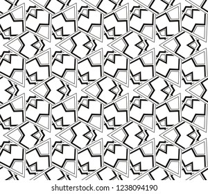 Vector geometric seamless pattern. Simple regular background.Vector monochrome seamless pattern. Abstract repeat backdrop. Design for decor, prints, textile, furniture, cloth, digital