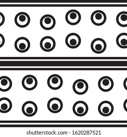 Vector geometric seamless pattern. Simple geometric monochrome grid. Stylish black and white lattice for prints. Repeating abstract background. Endless texture can be used as swatch for illustrator 