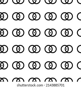 Vector. Geometric seamless pattern. Solid dots and diamond-shaped linear circles. Spotted monochrome background. A simple abstract pattern with simple geometric shapes.