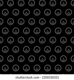 Vector. Geometric seamless pattern. Solid contour circles and dots connected to each other. Perforated background. Simple monochrome contrast pattern. Abstract pattern with simple geometric shapes.