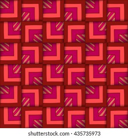 Vector geometric seamless pattern with squares. Repeated  elements. 
