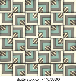 Vector geometric seamless pattern with squares. Repeated  elements. 
