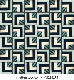 Vector geometric seamless pattern with squares. Repeated  elements. 
