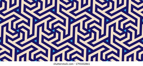 Vector geometric seamless pattern. Stylish bold striped texture. Modern abstract background. 