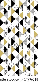 Vector geometric seamless pattern with triangles. Modern stylish abstract background.