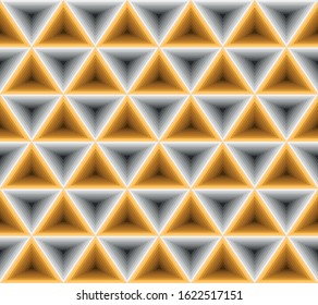Vector geometric seamless pattern with triangles. modern stylish background. gold and silver. EPS10 Illustration