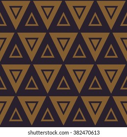Vector geometric seamless pattern of triangles, positive negative motif, color background.