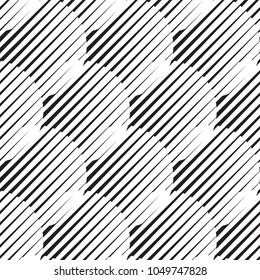 Vector geometric seamless pattern. Universal repeating abstract shape in black and white. Modern universal background design