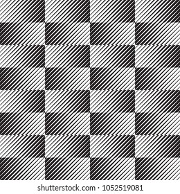 Vector geometric seamless pattern. Universal repeating abstract shape in black and white. Modern universal background design