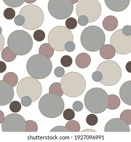 Vector geometric seamless pattern. Universal Repeating abstract circles figure. Modern halftone circle design.