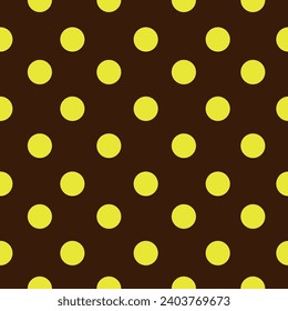 Vector geometric seamless pattern. Universal Repeating abstract circles figure in black white yellow. Modern halftone circle design