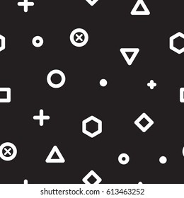 Vector geometric seamless pattern. Universal Repeating abstract circles figure in black white. Modern halftone circle design, pointillism