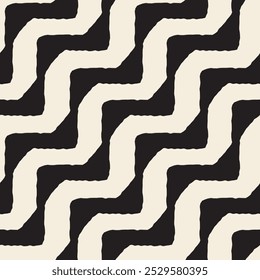 Vector geometric seamless pattern with zigzag shapes