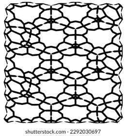 Image vectorielle motif géométrique harmonieux.Texture noire et blanche. Motif de répétition monochrome pour la décoration, le tissu ou le tissu.