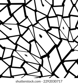 Vector geometric seamless pattern.Black and white texture. Monochrome repeating pattern  for decor, fabric or cloth.