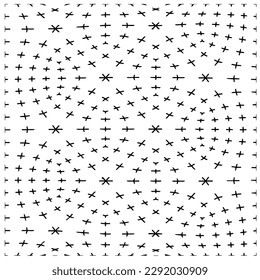 Vector geometric seamless pattern.Black and white texture. 