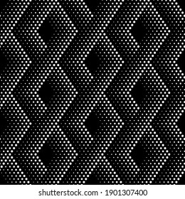 Vector geometric seamless pattern.Modern geometric background with dotted rhombuses.