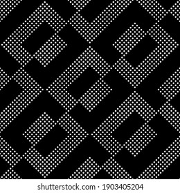 Vector geometric seamless pattern.Modern geometric background with dotted squares.